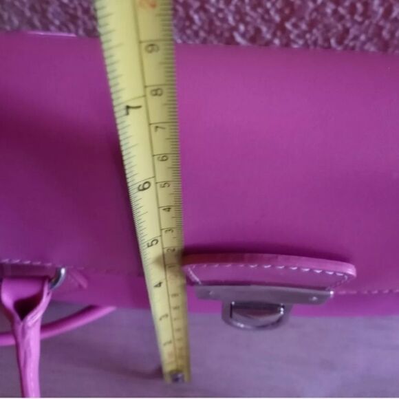 Pegaso Women's Pink Nylon Faux Leather Purse Handb - Picture 8 of 11